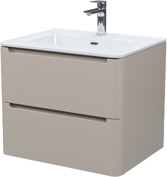 Тумба с раковиной IDDIS Edifice 60 подвесная, капучино, раковина 0106000i28