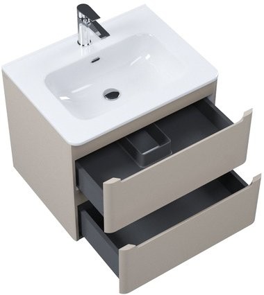 Тумба с раковиной IDDIS Edifice 60 подвесная, капучино, раковина 0106000i28