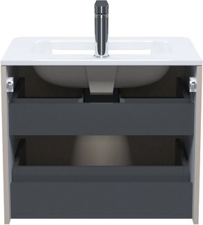 Тумба с раковиной IDDIS Edifice 60 подвесная, капучино, раковина 0106000i28