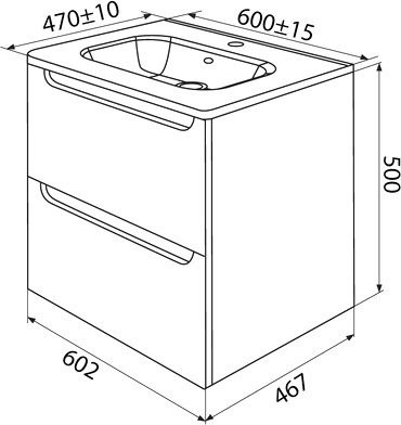 Тумба с раковиной IDDIS Edifice 60 подвесная, капучино, раковина 0106000i28