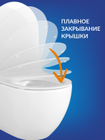 Унитаз подвесной Cersanit Crea Vortex DPL EO slim 68916 безободковый, с микролифтом