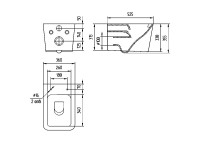 Унитаз подвесной Cersanit Crea Vortex DPL EO slim 68916 безободковый, с микролифтом