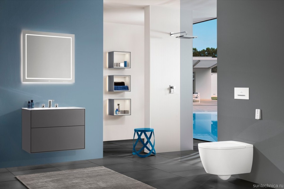 Унитаз подвесной Villeroy & Boch Finion 4664R0R1 alpin, ceramicplus