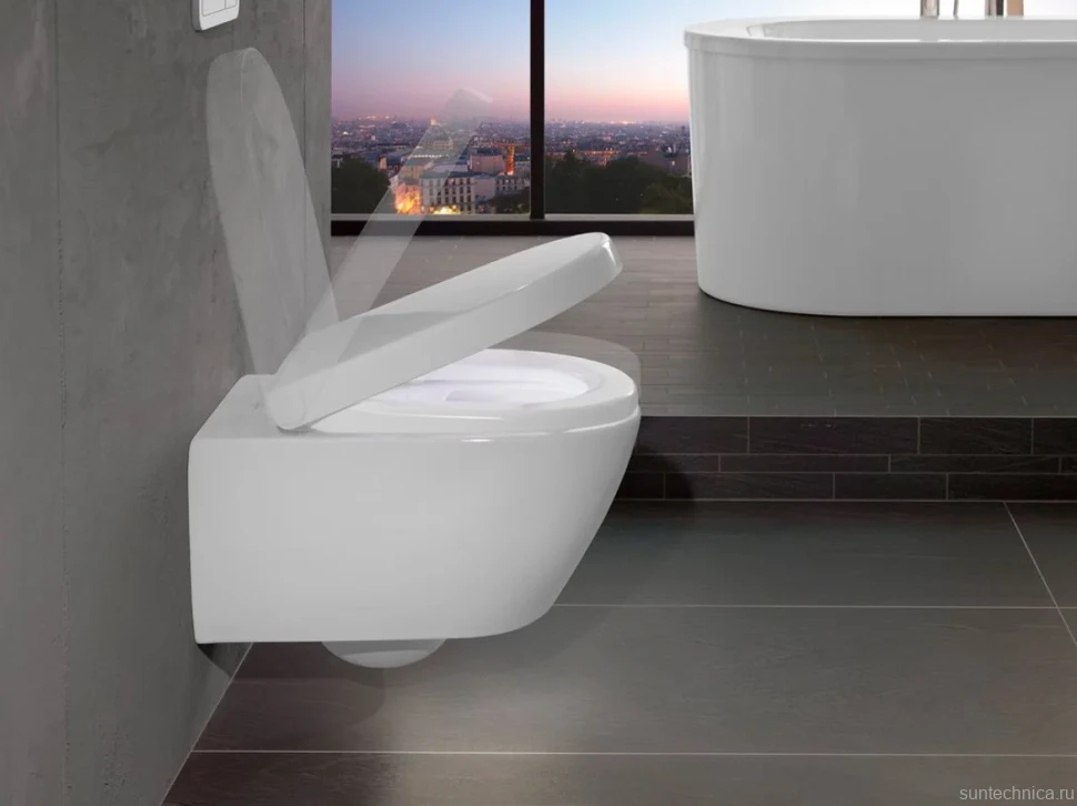 Унитаз подвесной Villeroy & Boch Finion 4664R0R1 alpin, ceramicplus