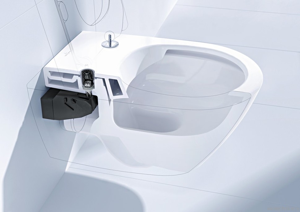 Унитаз подвесной Villeroy & Boch Finion 4664R0R1 alpin, ceramicplus