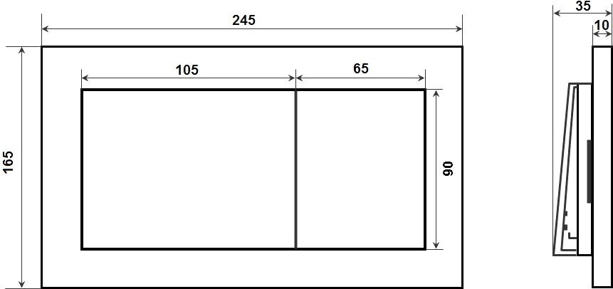 Кнопка смыва Timo Reko FP-004MB черная