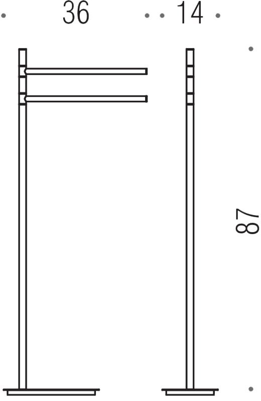 Полотенцедержатель Colombo Design Square B9901.NM