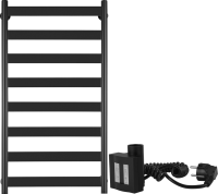 Полотенцесушитель электрический Secado Комано 2 , 105x55 см, подключение справа, матовый черный, лесенка