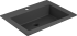 Тумба с раковиной Vincea Chiara 2D 60, 2 ящика, натуральный дуб, с черной раковиной