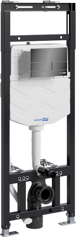 Система инсталляции для унитазов Wasserkraft Alme 15TLT.010.ME.PB04 с кнопкой смыва черной