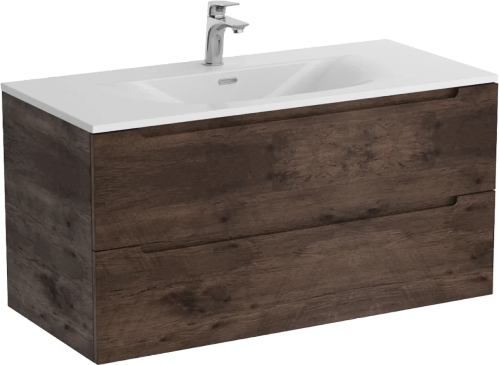 Тумба с раковиной BelBagno Etna 100 rovere moro, раковина BB-8099-100