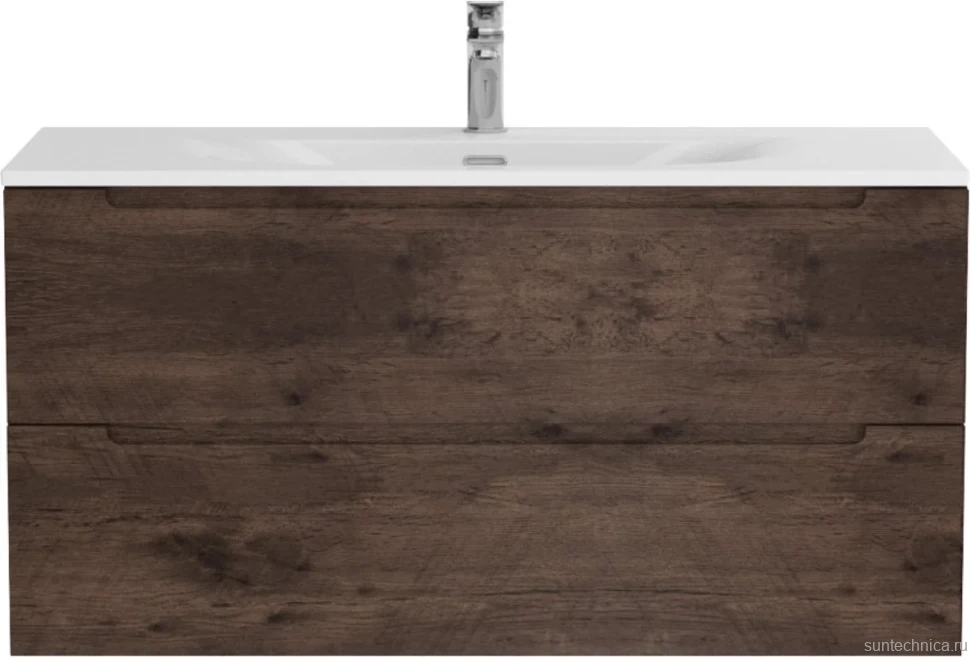 Тумба с раковиной BelBagno Etna 100 rovere moro, раковина BB-8099-100