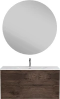 Тумба с раковиной BelBagno Etna 100 rovere moro, раковина BB-8099-100