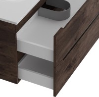 Тумба с раковиной BelBagno Etna 100 rovere moro, раковина BB-8099-100