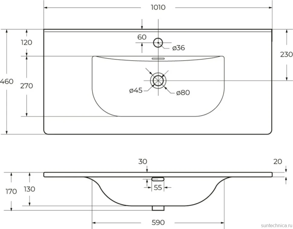 Тумба с раковиной BelBagno Etna 100 rovere moro, раковина BB-8099-100