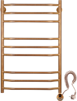 Полотенцесушитель электрический Secado Агата 2 85x55 см, подключение справа, бронза, лесенка, латунь