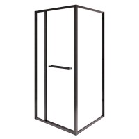 Душевой уголок RGW Leipzig LE-45-B 100х80 см, профиль матовый черный, стекло прозрачное