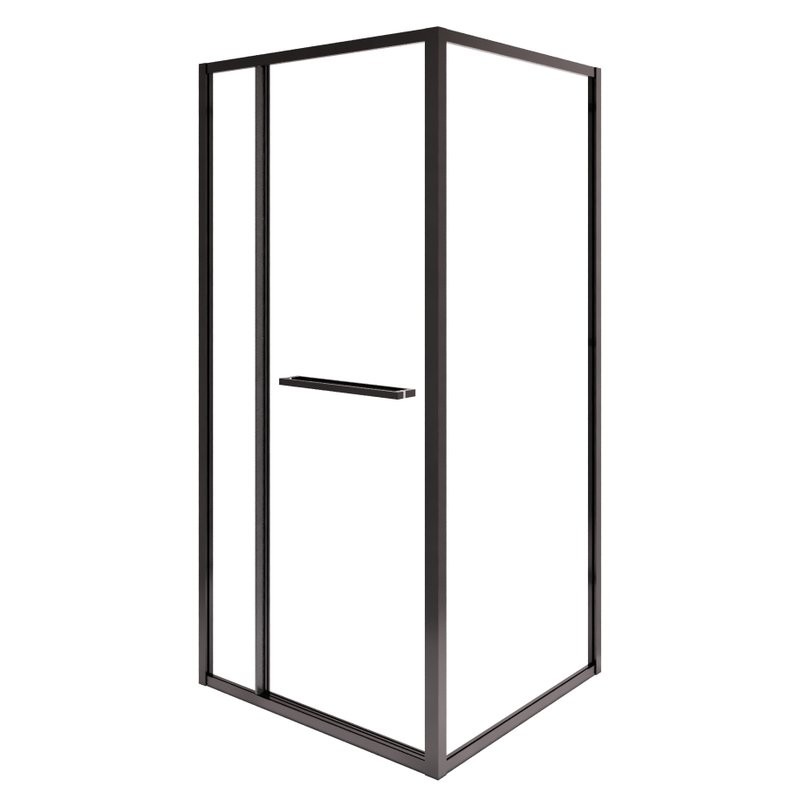 Душевой уголок RGW Leipzig LE-45-B 100х80 см, профиль матовый черный, стекло прозрачное