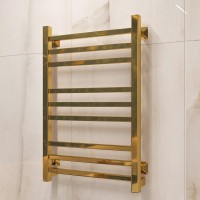 Полотенцесушитель электрический EWRIKA Пенелопа КВ 80x50, золотой