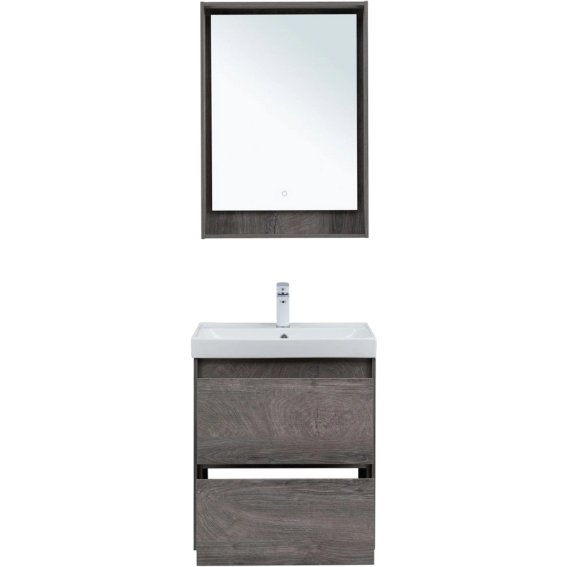 Тумба с раковиной Aquanet Милан 60 подвесная, дуб рошелье