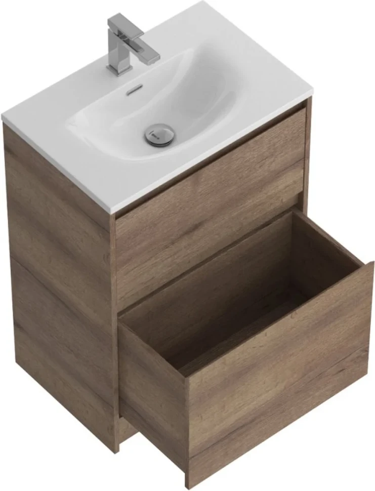 Тумба с раковиной BelBagno Kraft 39 70 напольная, rovere tabacco, раковина BB-8099-3-70