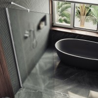 Душевая перегородка Maybahglass MGD-1357-1ш 99 см, профиль белый, стекло сатин