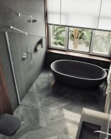 Душевая перегородка Maybahglass MGD-1357-1ш 99 см, профиль белый, стекло сатин