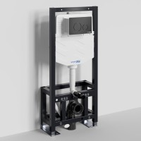 Система инсталляции для унитазов Wasserkraft Dill 61TLT.010.ME.MB02 с кнопкой смыва матовой черной