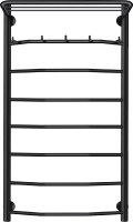 Полотенцесушитель электрический Secado Агата 1 КСП 100x50 см, подключение слева, матовый черный, лесенка, с полкой