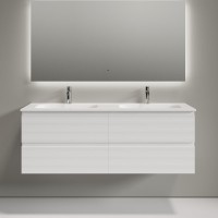 Тумба с раковиной Sancos Folk 140 подвесная, bianco, раковина CN7022