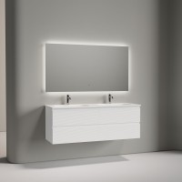 Тумба с раковиной Sancos Folk 140 подвесная, bianco, раковина CN7022