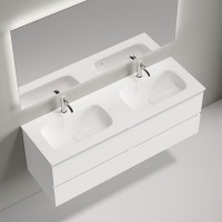 Тумба с раковиной Sancos Folk 140 подвесная, bianco, раковина CN7022