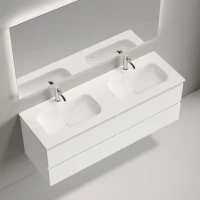 Тумба с раковиной Sancos Folk 140 подвесная, bianco, раковина CN7022