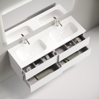 Тумба с раковиной Sancos Folk 140 подвесная, bianco, раковина CN7022