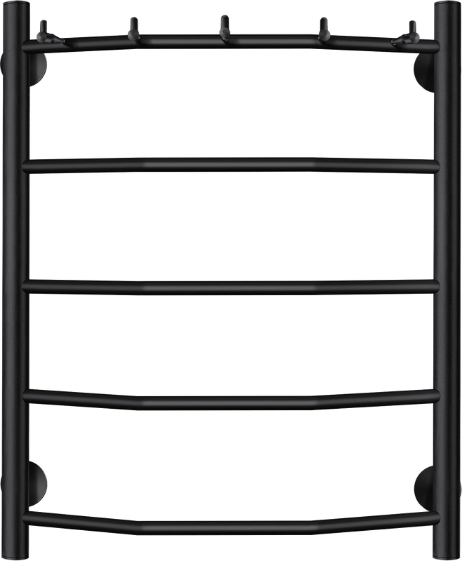 Полотенцесушитель электрический Secado Милан 1 К 60x50 см, подключение слева, матовый черный, лесенка