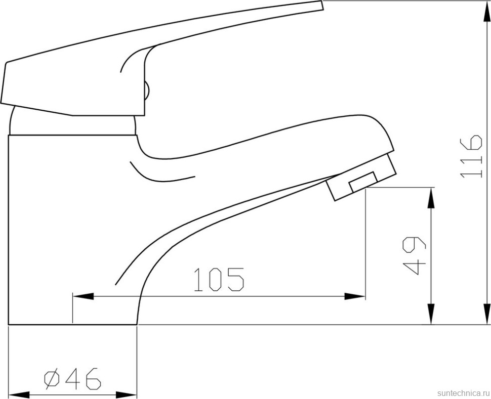 Смеситель для раковины Agger Exact Exact A2102100 для раковины