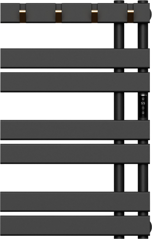 Полотенцесушитель электрический Bauedge Wind Hook AF0010 50x80 черный матовый