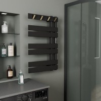 Полотенцесушитель электрический Bauedge Wind Hook AF0010 50x80 черный матовый