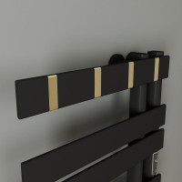 Полотенцесушитель электрический Bauedge Wind Hook AF0010 50x80 черный матовый