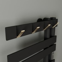 Полотенцесушитель электрический Bauedge Wind Hook AF0010 50x80 черный матовый