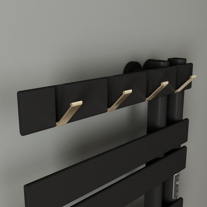Полотенцесушитель электрический Bauedge Wind Hook AF0010 50x80 черный матовый