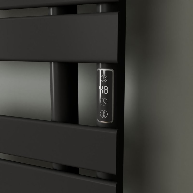 Полотенцесушитель электрический Bauedge Wind Hook AF0010 50x80 черный матовый