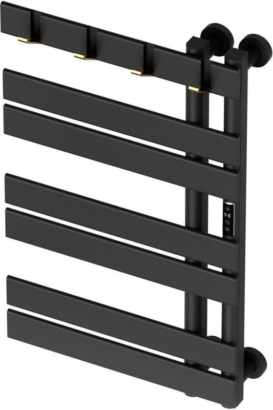 Полотенцесушитель электрический Bauedge Wind Hook AF0010 50x80 черный матовый