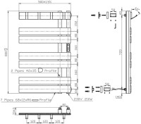 Полотенцесушитель электрический Bauedge Wind Hook AF0010 50x80 черный матовый