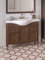 Тумба с раковиной Caprigo Лион 105 3 дверцы, 2 ящика, орех античный