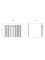 Тумба с раковиной Comforty Ангара 60П подвесная, матовая белая