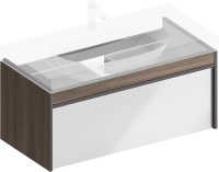 Мебель для ванной комнаты KERAMA MARAZZI Modula 100 подвесная, арабика, с раковиной Buongiorno 100