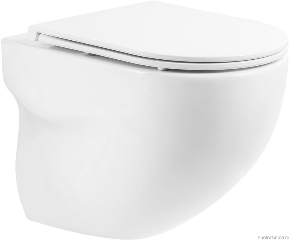 Унитаз подвесной BelBagno Onda BB066CHR безободковый, крышка BB870SC с микролифтом