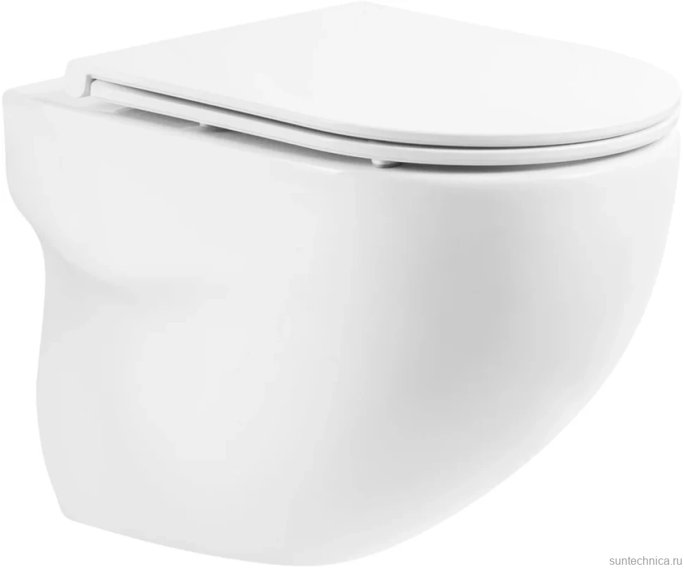 Унитаз подвесной BelBagno Onda BB066CHR безободковый, крышка BB870SC с микролифтом