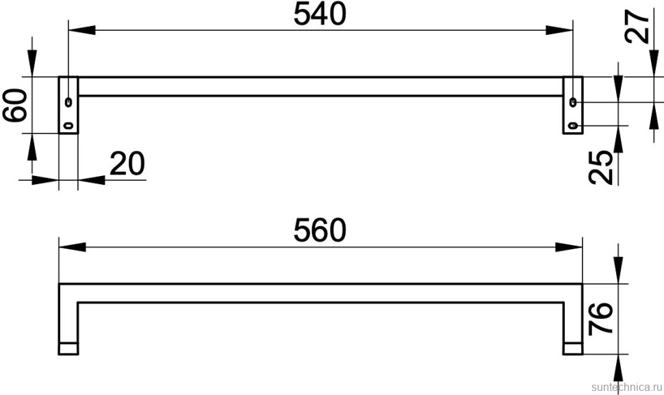 Полотенцедержатель Keuco Edition 90 19101010600 56 см
